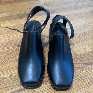 Intentionally Blank leather clogs/mules